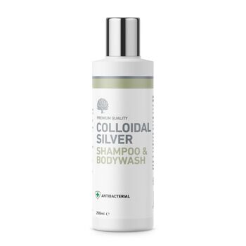 All Natural Vegan Moisturizing & Effective Antibacterial Colloidal Silver Shampoo & Bodywash 250 ml 1