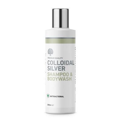 Tutto naturale vegan idratante ed efficace antibatterico argento colloidale shampoo e bagnoschiuma 250 ml