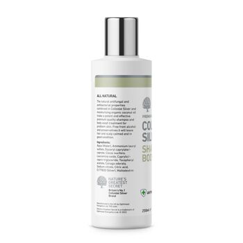 All Natural Vegan Moisturizing & Effective Antibacterial Colloidal Silver Shampoo & Bodywash 250 ml 3
