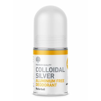 Déodorant argent colloïdal antibactérien entièrement naturel sans aluminium (citron) 50 ml (végétalien) 1