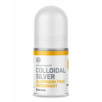 Déodorant argent colloïdal antibactérien entièrement naturel sans aluminium (citron) 50 ml (végétalien)