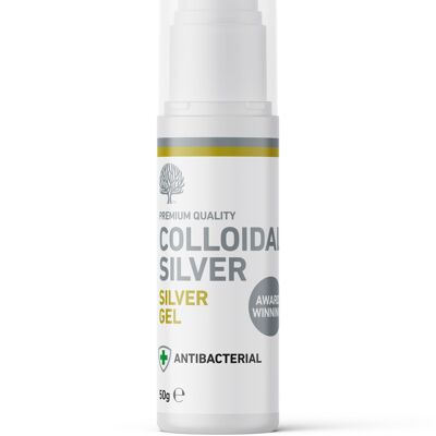 Preisgekröntes veganes antibakterielles kolloidales Silber-Mehrzweckgel – 50 ml