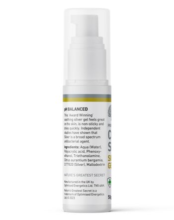 Gel d'argent colloïdal antibactérien multi-usage végétalien primé - 50 ml 3