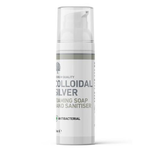 All Natural Antibacterial Vegan Cleansing Colloidal Silver Foaming Hand Sanitiser 60ml