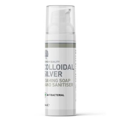 All Natural Antibacterial Vegan Cleansing Colloidal Silver Foaming Hand Sanitiser 60ml