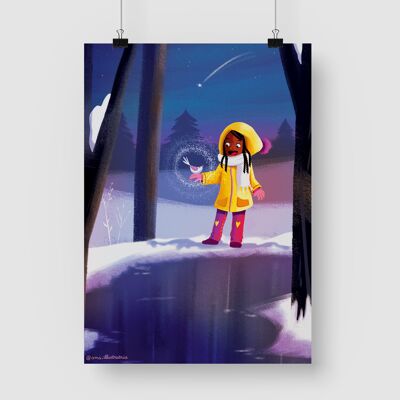 Tableau acrylique In Love Under an Umbrella - Graphics With a