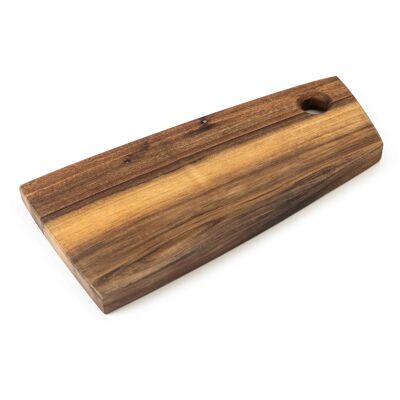 Tuuli Cocina Tabla de cortar de madera hecha a mano de nogal oscuro madera maciza masiva 14 x 7 x 1 pulgadas