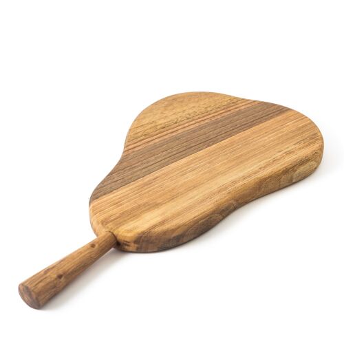 Tuuli Kitchen Wooden Cutting Board Handmade Walnut Dark Wood Solid Massive 17 x 9 x 1 inches