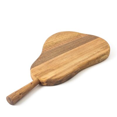 Tuuli Cocina Tabla de cortar de madera hecha a mano de nogal oscuro madera maciza maciza 17 x 9 x 1 pulgadas