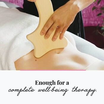 Tuuli Gua Sha Masseur de drainage lymphatique, palette de massage lymphatique multifonctionnelle pour les bras, les jambes, le dos et plus encore, brosse à outils de massage anti-cellulite en bois 10