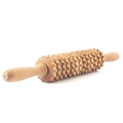 Tuuli Rodillo de masaje de madera, rodillo corporal multifuncional para celulitis, tensión muscular y apoyo a la salud de la piel, cepillo de herramienta de masaje natural