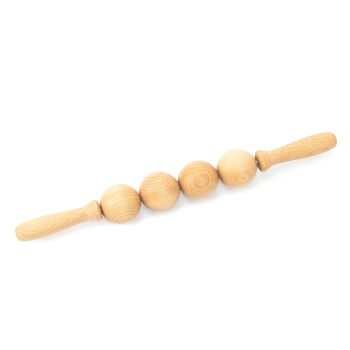 Rouleau de massage en bois Tuuli Ball, outil de brosse à rouleau multifonctionnel pour le corps pour la cellulite, la tension musculaire et le soutien de la santé de la peau, masseur naturel 5