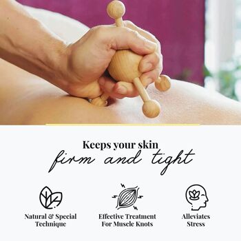 Outil de massage Tuuli Trigger Point, masseur portatif multifonctionnel en bois pour le dos, le cou, les épaules et plus encore, aide à soulager la tension musculaire et à soutenir la santé de la peau 8