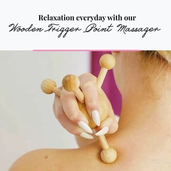Outil de massage Tuuli Trigger Point, masseur portatif multifonctionnel en bois pour le dos, le cou, les épaules et plus encore, aide à soulager la tension musculaire et à soutenir la santé de la peau 10