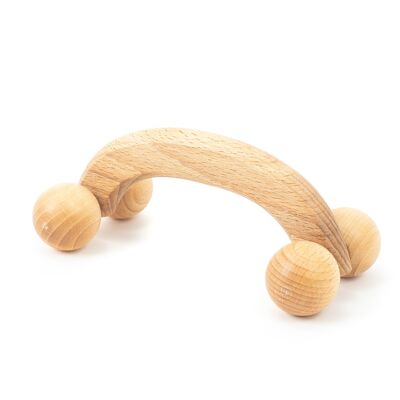 Tuuli Rückenmassagegerät mit glatten Kugelrollen, multifunktionale Rückenroller-Werkzeugbürste, Nackenmassagegerät, lindert Muskelverspannungen und unterstützt die Hautgesundheit, Muskelroller 7 x 3 Zoll