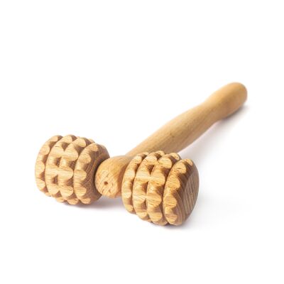 Tuuli T-Shape Massage Roller, Body and Face Roller, Multi-Functional Facial Massager, Wooden Roller Massager Tool