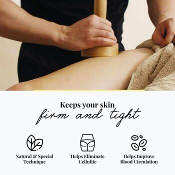 Tuuli Tasse de massage en bois, masseur multifonctionnel de thérapie par ventouses pour le corps, aide à soulager la tension musculaire et à soutenir la santé de la peau, brosse naturelle pour outil de massage corporel 8
