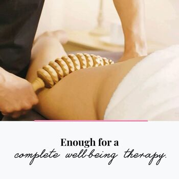 Tuuli Flexi Rouleau de massage en bois, brosse multifonctionnelle pour le corps, pour la cellulite, la tension musculaire et le soutien de la santé de la peau, masseur naturel 9