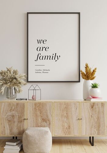We are family poster personnalisé avec prénom - 21 x 30 cm 2