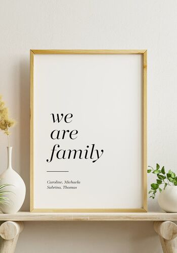 We are family poster personnalisé avec prénom - 21 x 30 cm 3