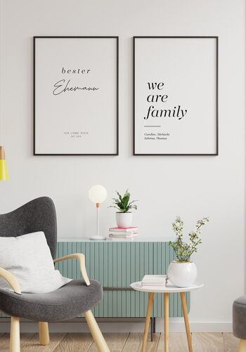 We are family poster personnalisé avec prénom - 21 x 30 cm 4