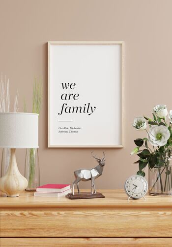 We are family poster personnalisé avec prénom - 21 x 30 cm 6
