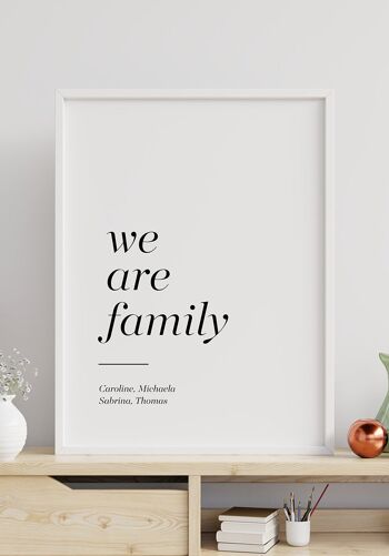 We are family poster personnalisé avec prénom - 30 x 40 cm 5
