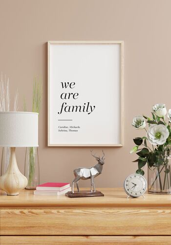 We are family poster personnalisé avec prénom - 40 x 50 cm 6