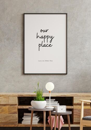 Affiche personnalisable Our happy place - 21 x 30 cm 5