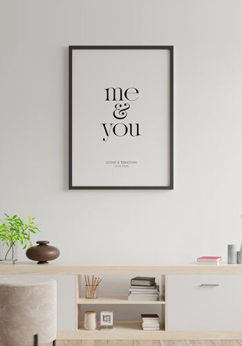 Affiche personnalisable Moi et toi - 40 x 50 cm 3