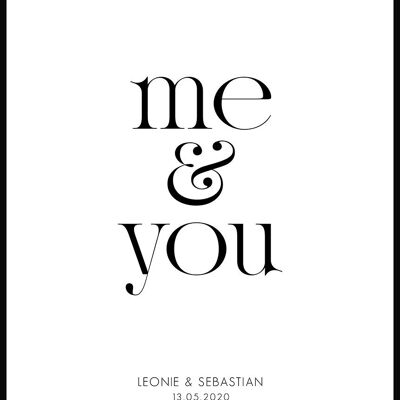 Me and You Customizable Poster - 70 x 100 cm