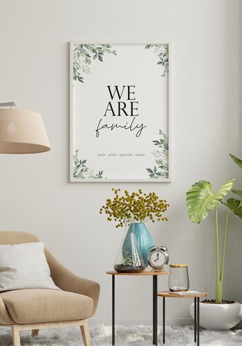 Affiche personnalisée We are family à l'eucalyptus - 70 x 100 cm 6