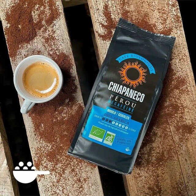 Café BIO Décaféiné 250g - Moulu sans solvant, idéal pour une dégustation pure