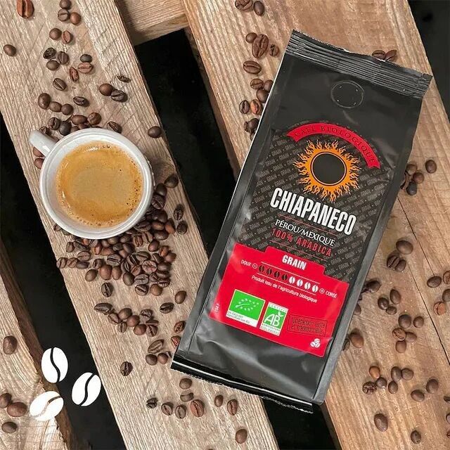 Café en grains BIO 100% Arabica 250g - Doux et raffiné avec une torréfaction lente