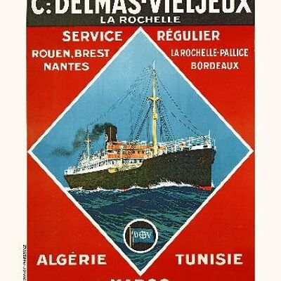 Cie Delmas Vieljeux (Rosso) - 30x40