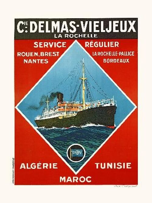 Cie Delmas Vieljeux (Rouge) - 40x50
