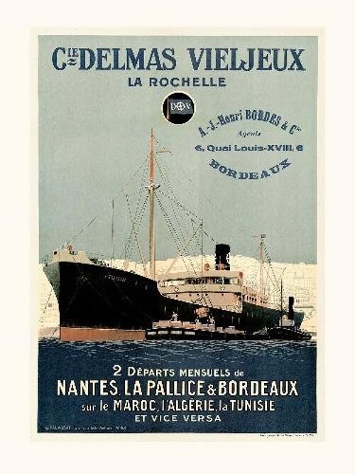 Cie Delmas Vieljeux (Bleue) - 40x50