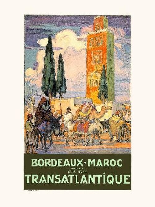 Bordeaux - Maroc - 40x50