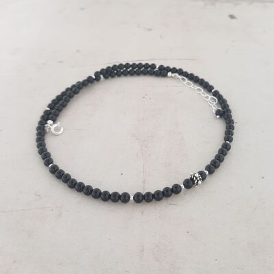 925 Silver Black Onyx Necklace