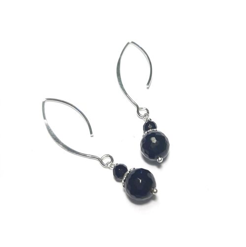 925 Silver Black Onyx Earrings