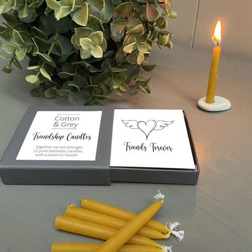 Friendship Candles With Ceramic Holder