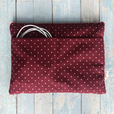 Dots fabric laptop case. Red dots Laptop bag for 2018-2020 Macbook Air 13", Macbook Pro 13"