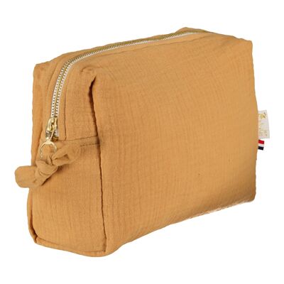 CARAMEL DOUBLE GAUZE TOILETRIES BAG