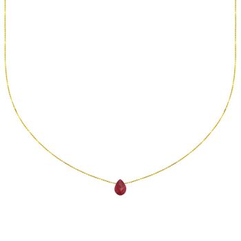 Collier rubis | collier minéral | collier en pierre | bijou de lithothérapie | or gold filled 14k 2