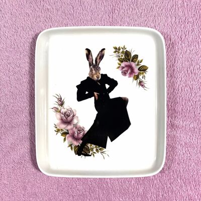 Decorative wall plate hare