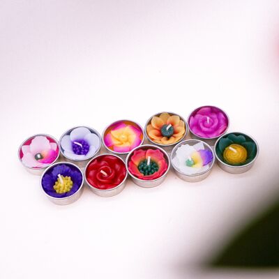 Assorted 10 Tropical Flower Scented Tealights