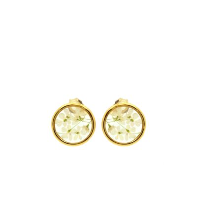 White Torilis flower earrings | Floral earrings | Floral jewelry | 14k gold filled