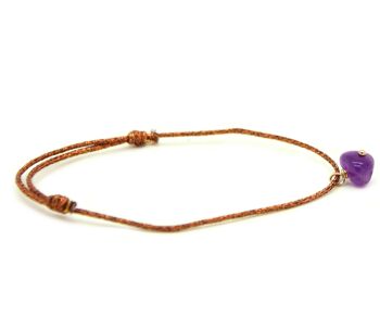 Bracelet Claivoyance Améthyste | bracelet énergétique | bracelet en pierre | bijou de lithothérapie | or gold filled 14kn 3