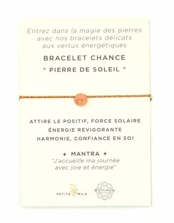 Bracelet Chance Pierre de soleil | bracelet énergétique | bracelet en pierre | bijou de lithothérapie | or gold filled 14k 3