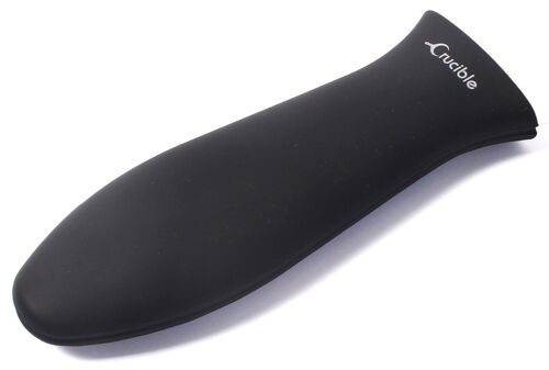 Silicone Hot Handle Holder, Potholder (Large Black) for Cast Iron Skillets, Pans, Frying Pans & Griddles